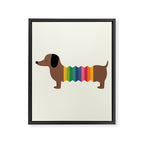 Rainbow Dooooog Framed Canvas Print Gallery Image 6