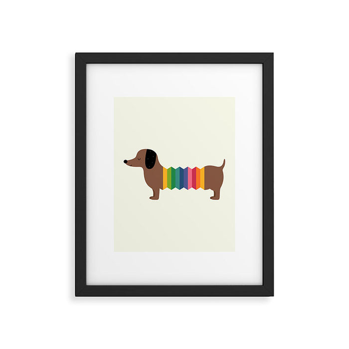 Rainbow Dooooog Framed Art Print Gallery Image 1