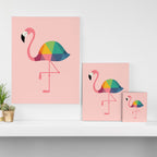 Rainbow Flamingo Canvas Print Gallery Image 3