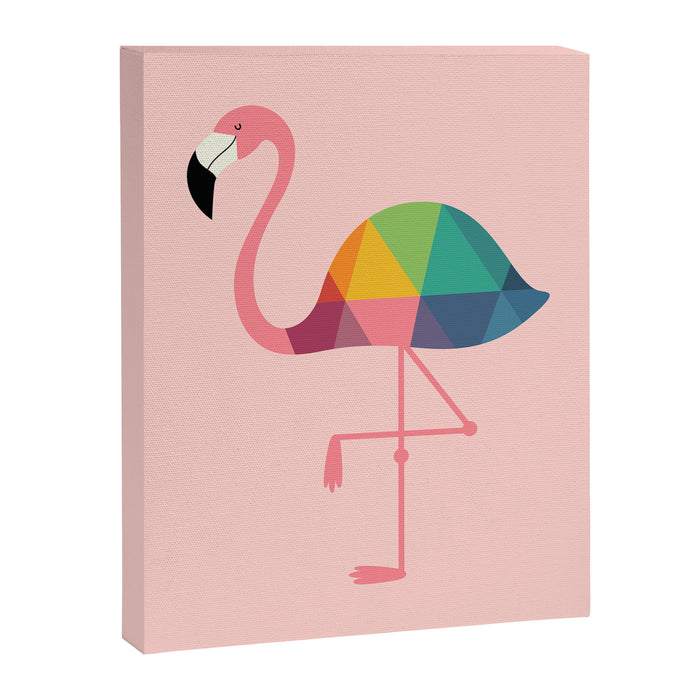 Rainbow Flamingo Canvas Print Gallery Image 1