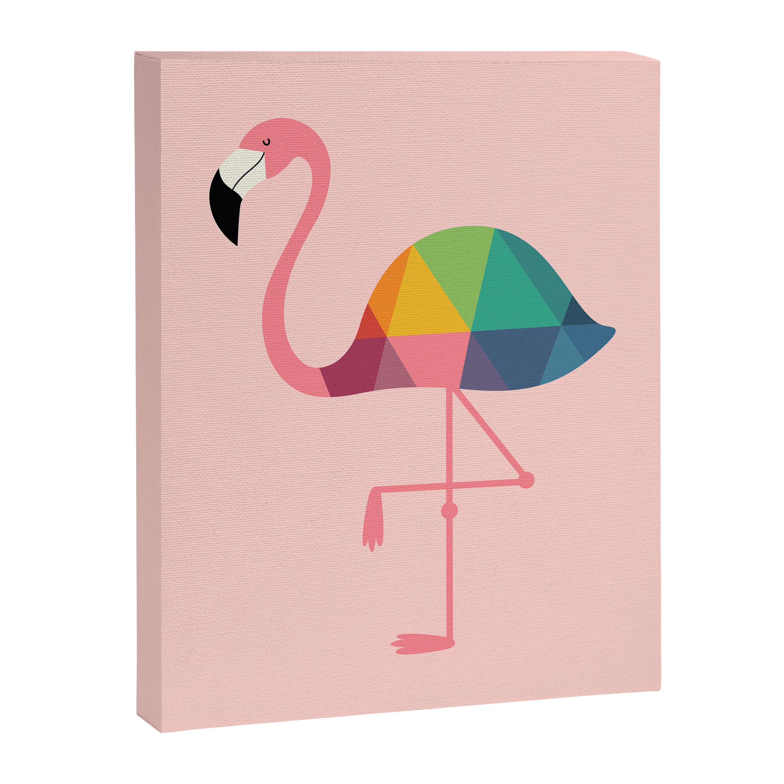 Rainbow Flamingo Canvas Print Gallery Image 3