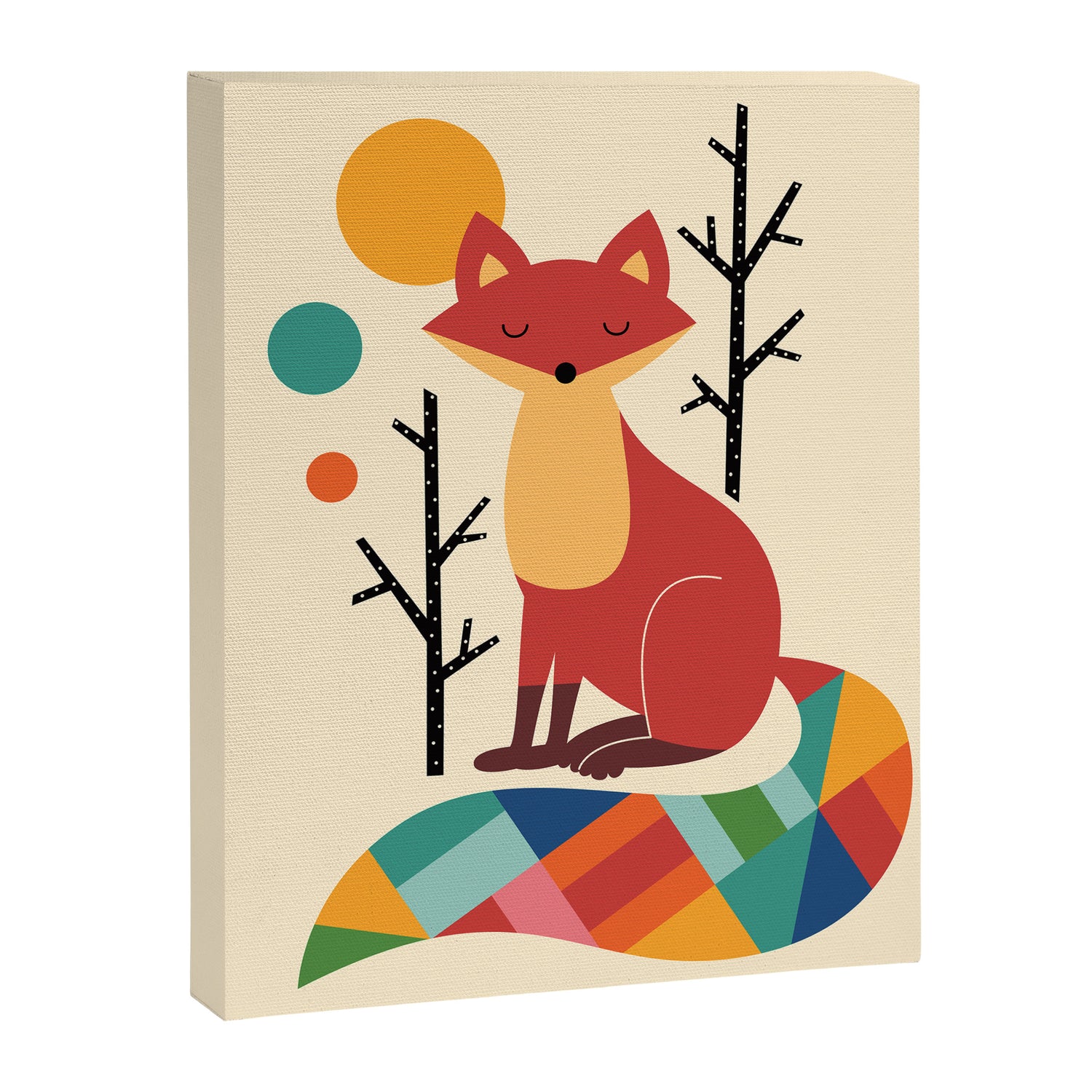 Rainbow Fox Canvas Print Gallery Image 6