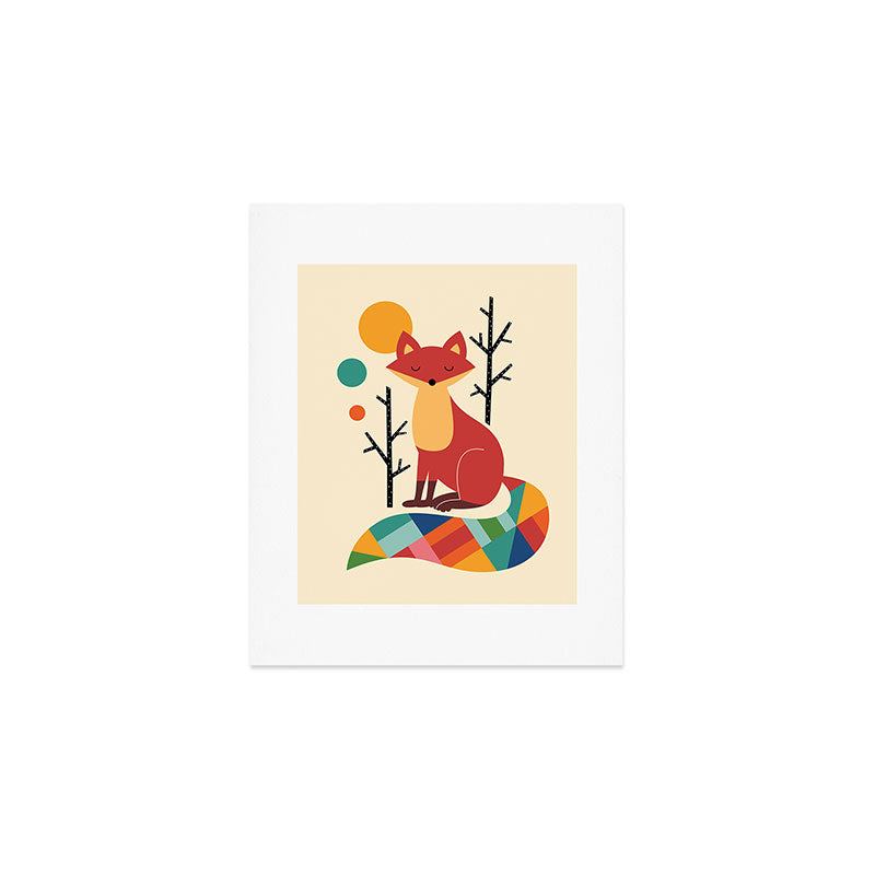 Rainbow Fox Art Print Gallery Image 1