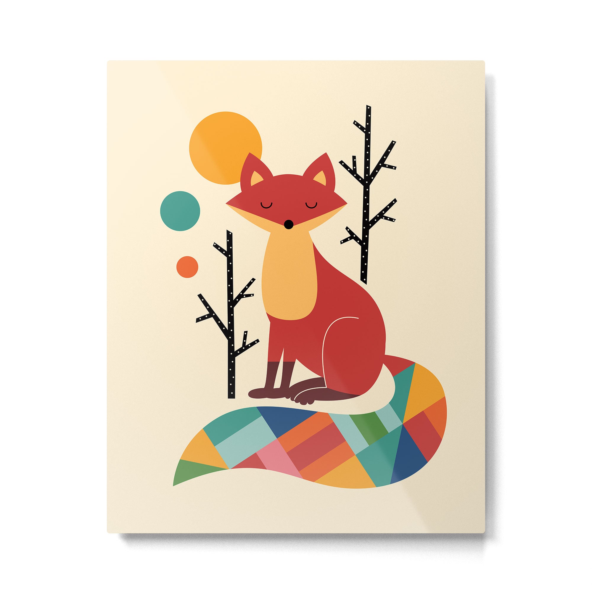 Rainbow Fox Metal Print Gallery Image 4