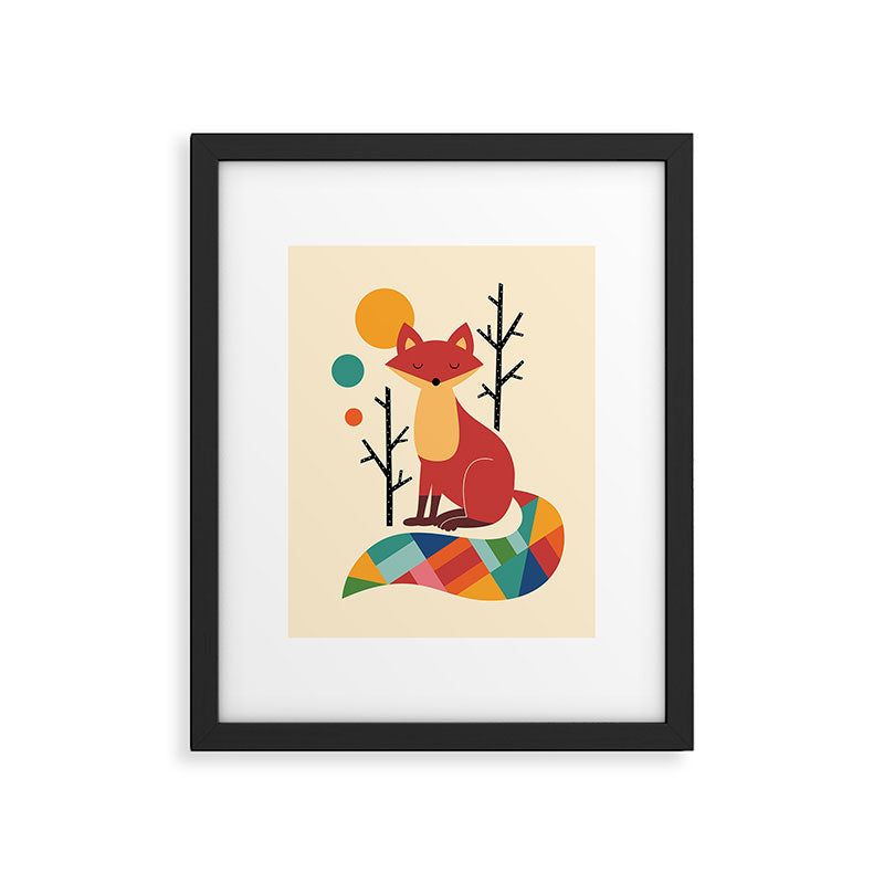 Rainbow Fox Framed Art Print Gallery Image 4