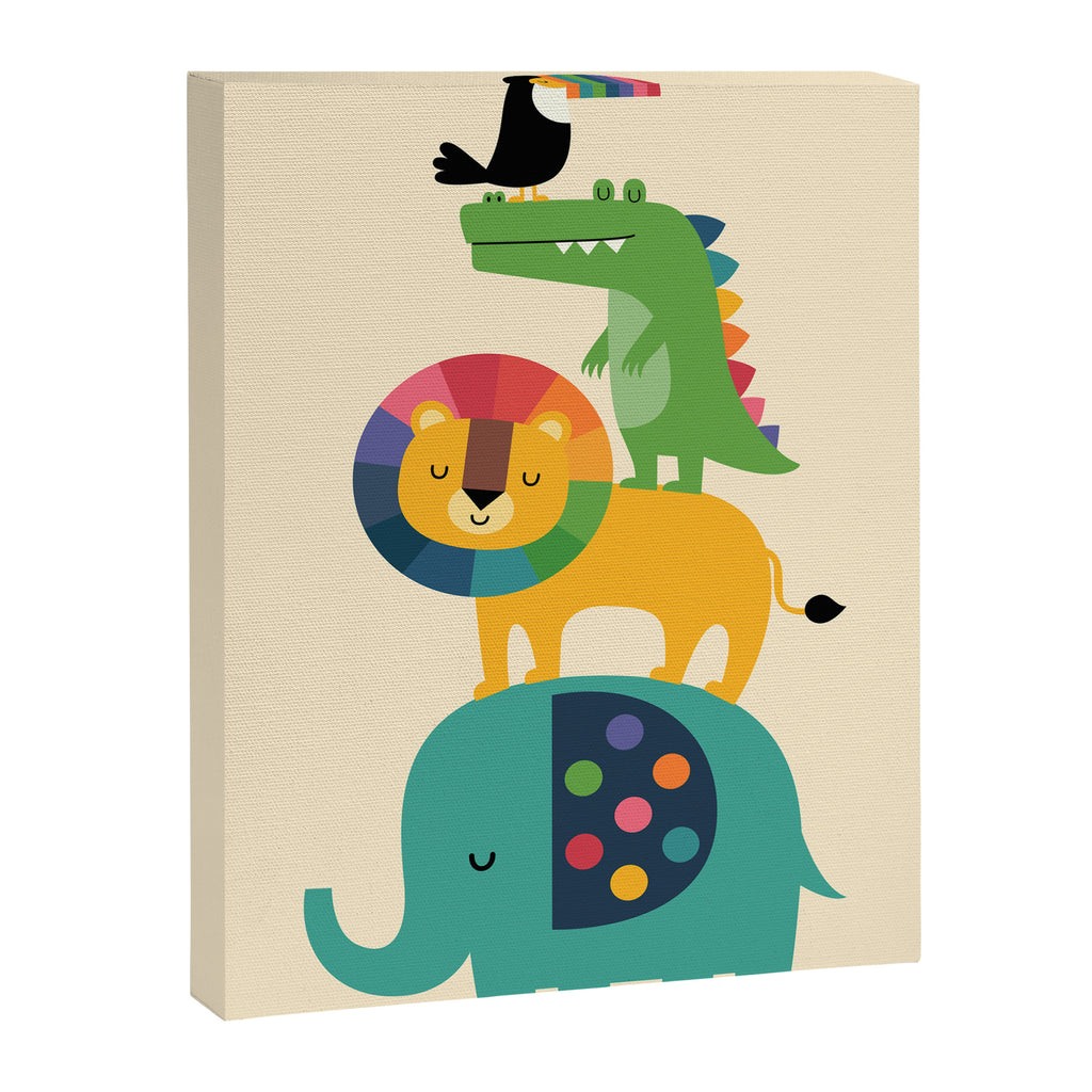 Rainbow Safari Canvas Print Gallery Image 6