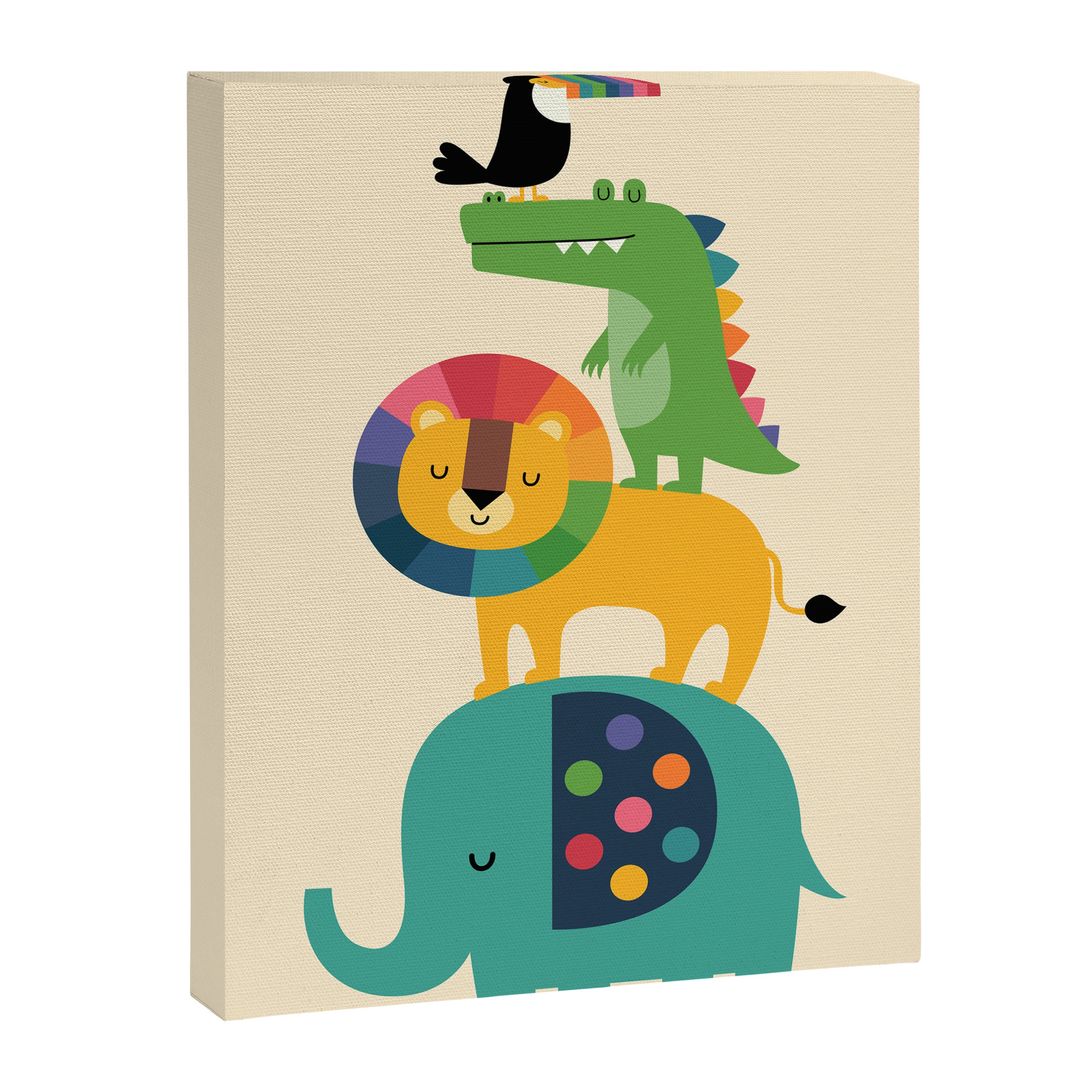 Rainbow Safari Canvas Print Gallery Image 6