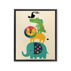 Rainbow Safari Framed Canvas Print Gallery Image 6