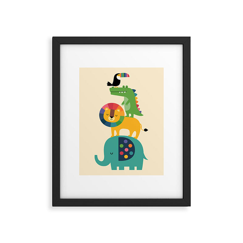 Rainbow Safari Framed Art Print Gallery Image 5