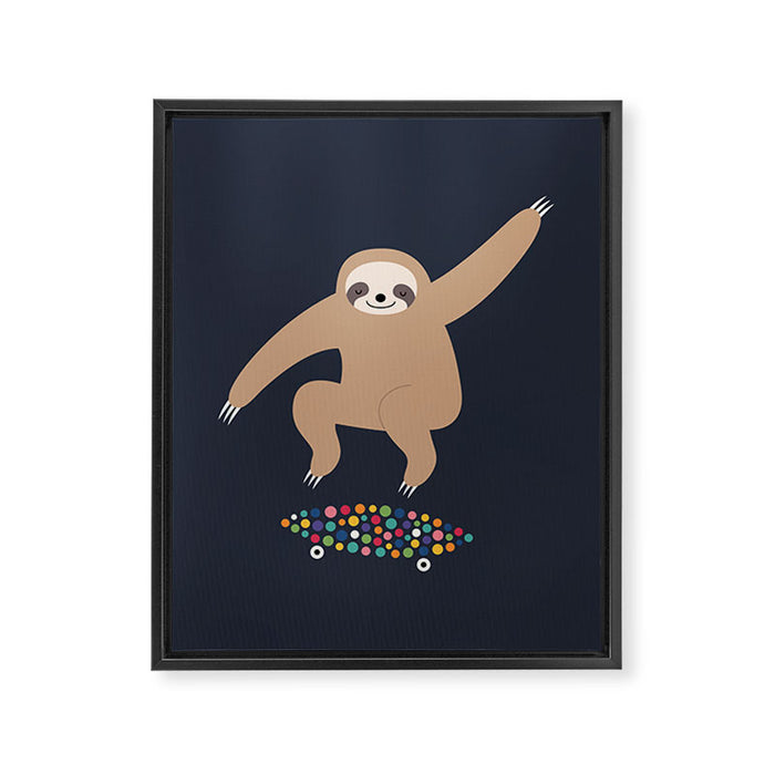 Sloth Gravity Framed Canvas Print Gallery Image 1