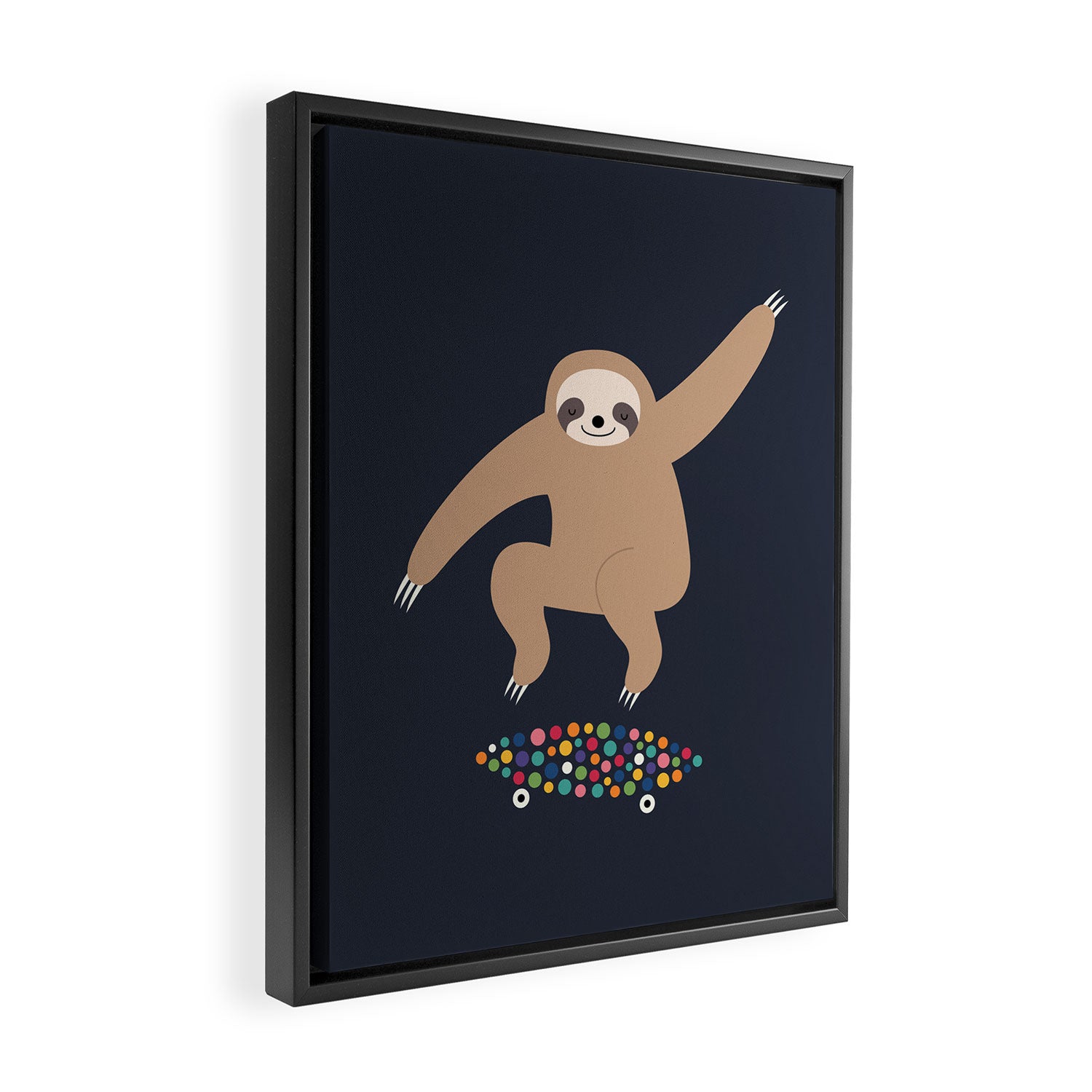 Sloth Gravity Framed Canvas Print Gallery Image 2
