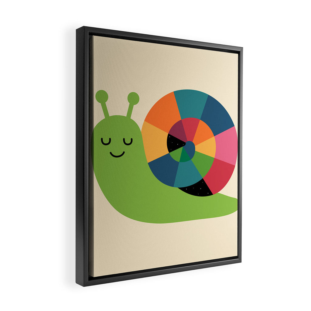 Snail Vibes Framed Canvas Print Gallery Image 2