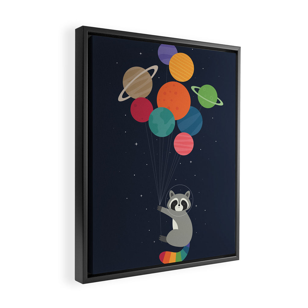 Space Raccoon Framed Canvas Print Gallery Image 2