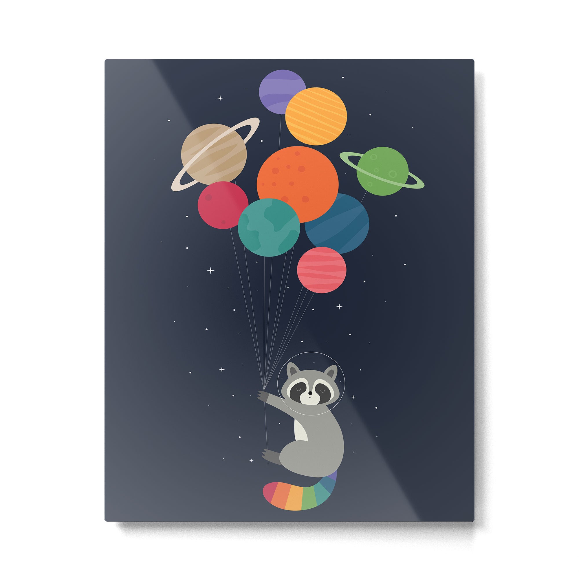 Space Raccoon Metal Print Gallery Image 4