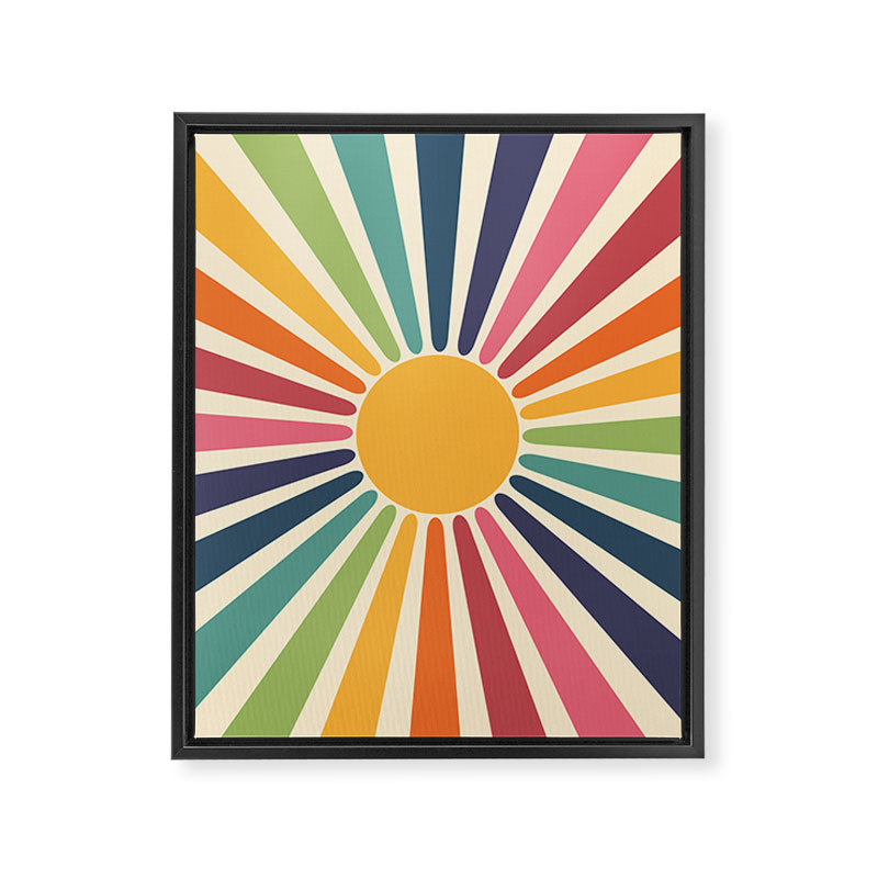 Sunny Rainbow Framed Canvas Print Gallery Image 6