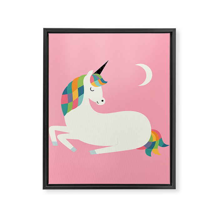 Unicorn Happiness Framed Canvas Print Gallery Image 1