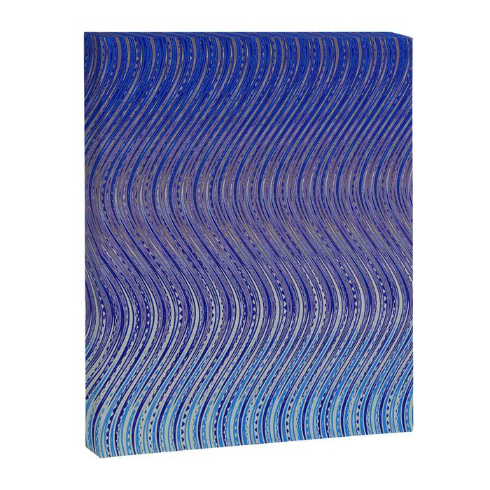 Electric Indigo Wave Symphony Canvas Print Gallery Image 1