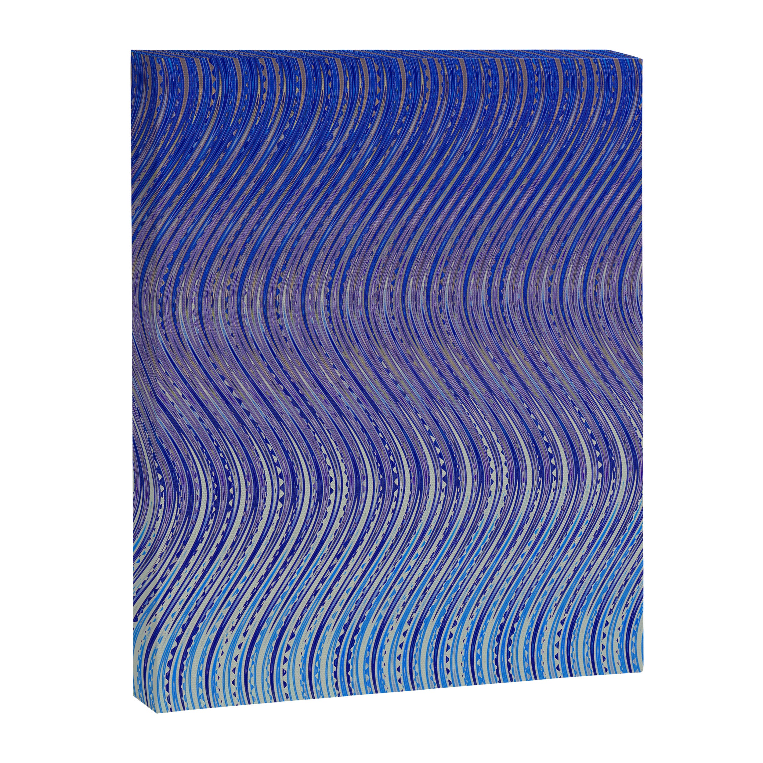 Electric Indigo Wave Symphony Canvas Print Gallery Image 8
