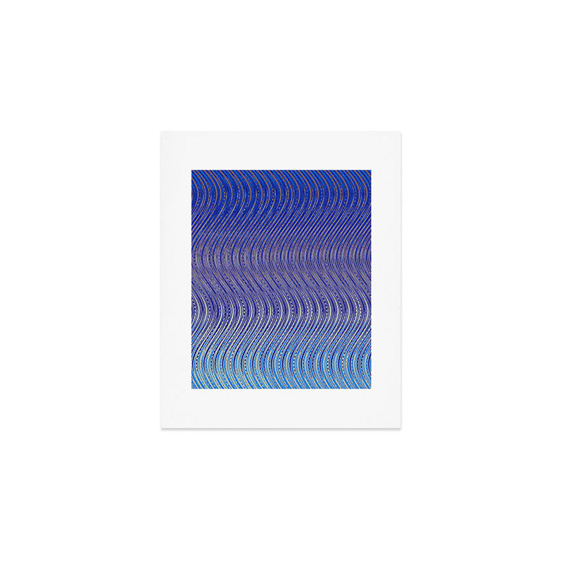 Electric Indigo Wave Symphony Art Print Gallery Image 1