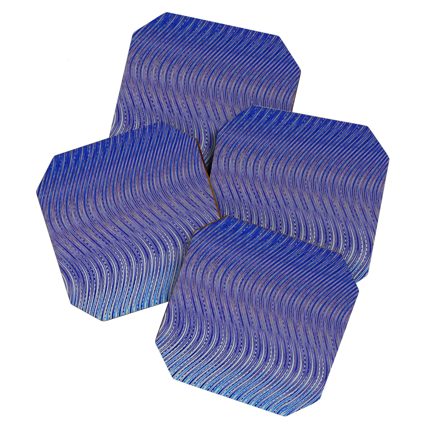 Electric Indigo Wave Symphony Coaster Gallery Image 1