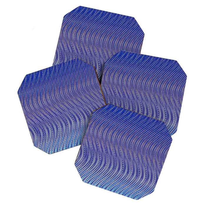 Electric Indigo Wave Symphony Coaster Gallery Image 1