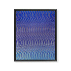 Electric Indigo Wave Symphony Framed Canvas Print Gallery Image 8