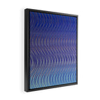 Electric Indigo Wave Symphony Framed Canvas Print Gallery Image 2