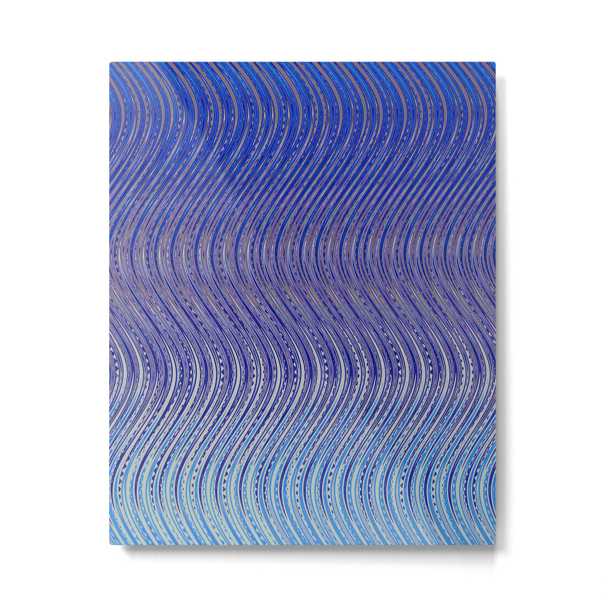 Electric Indigo Wave Symphony Metal Print Gallery Image 6