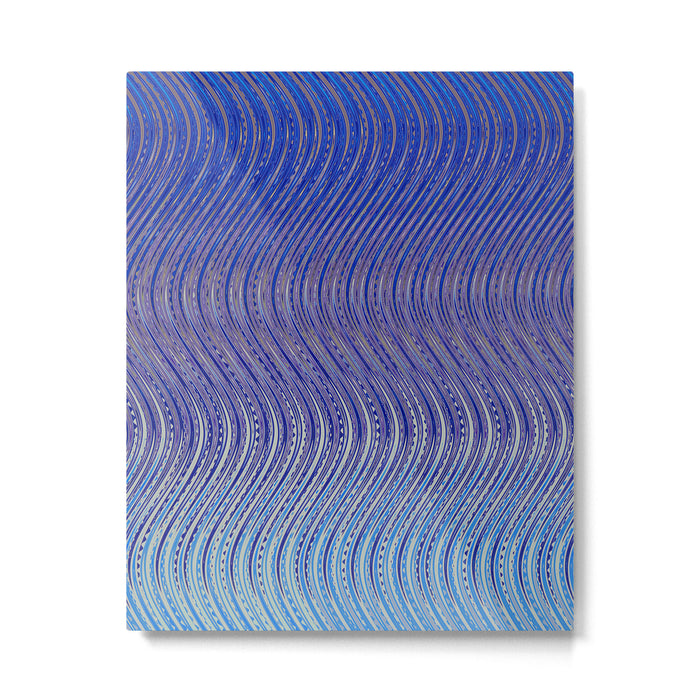 Electric Indigo Wave Symphony Metal Print Gallery Image 1