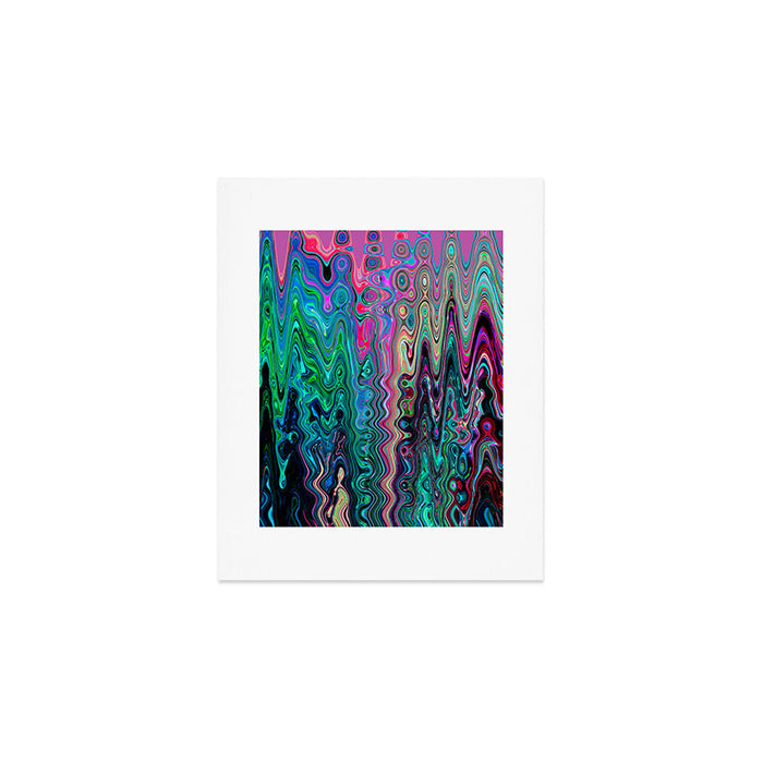 Radiant Resonance Colorful Psychedelic Distorted Paint Art Print Gallery Image 1