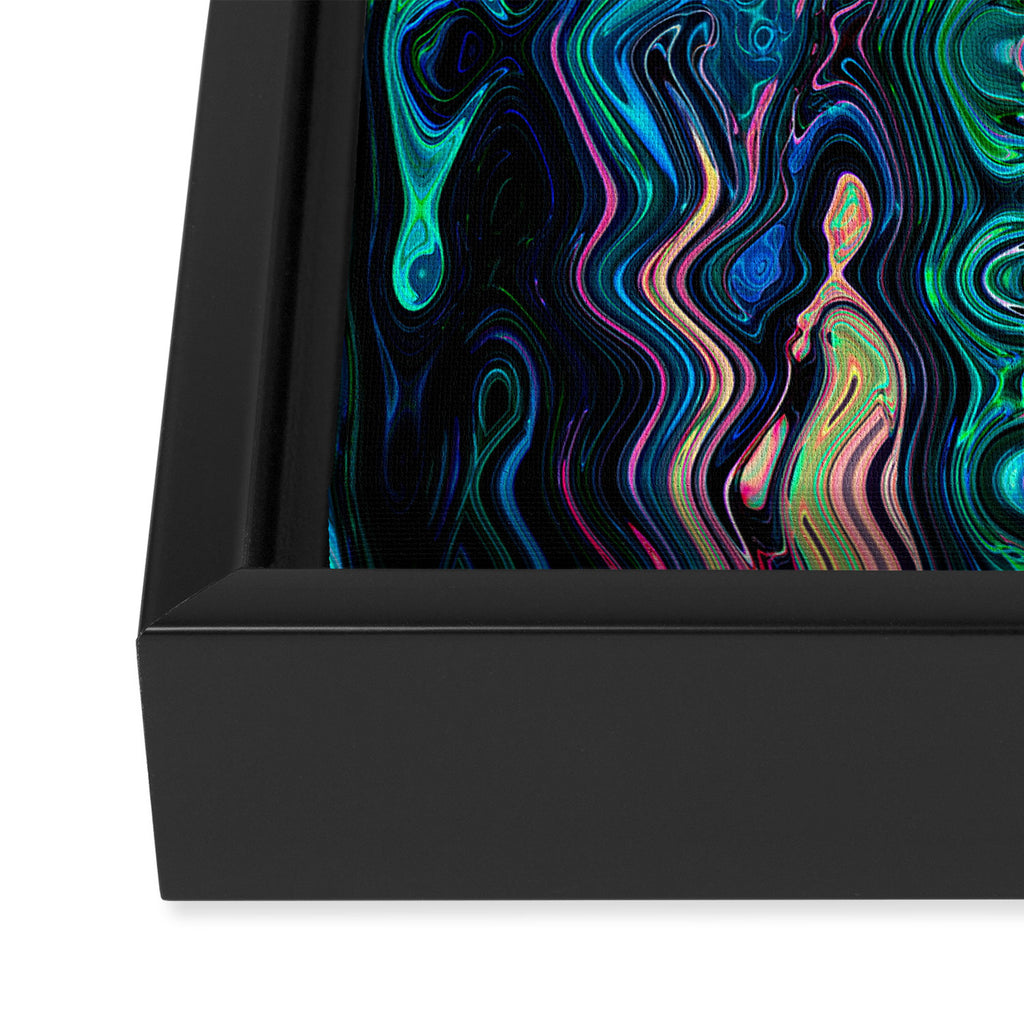 Radiant Resonance Colorful Psychedelic Distorted Paint Framed Canvas Print Gallery Image 3