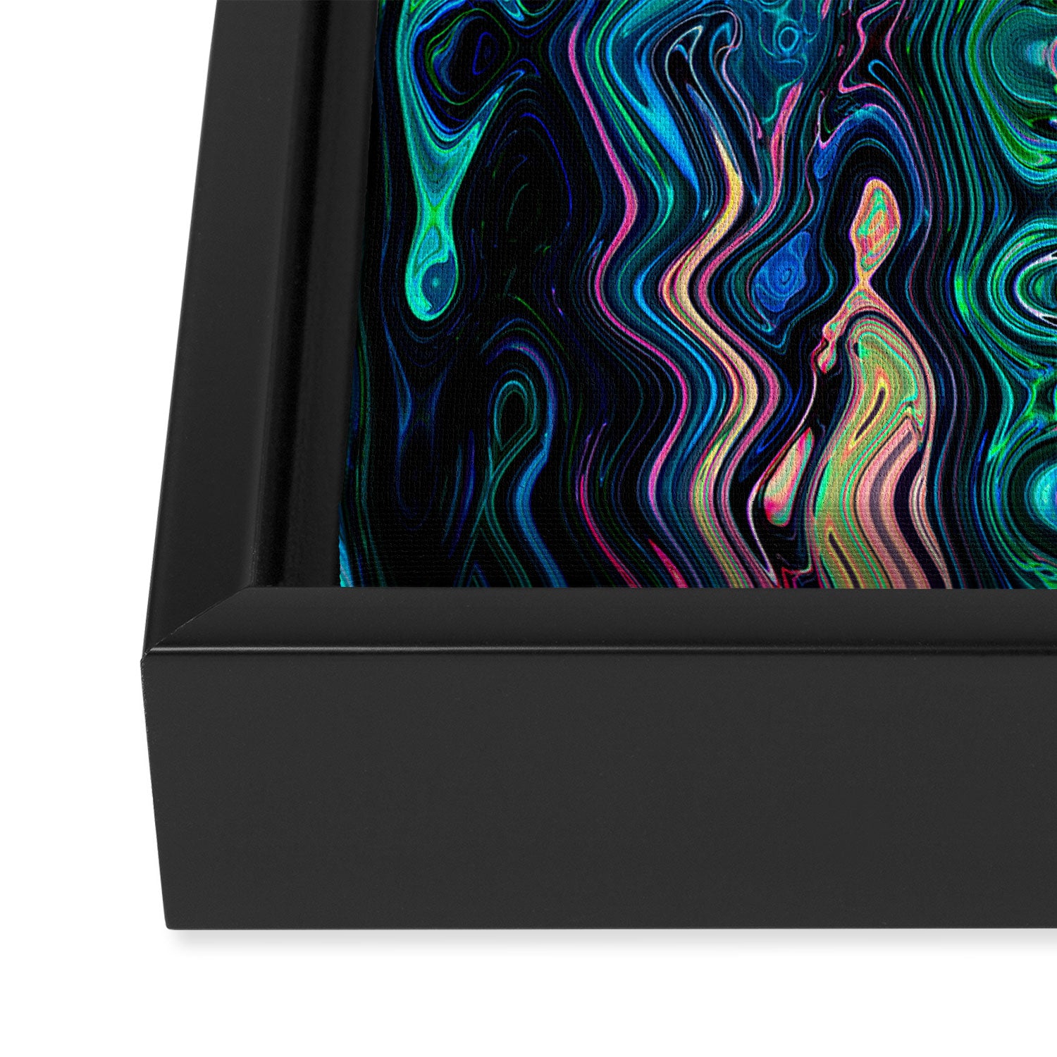 Radiant Resonance Colorful Psychedelic Distorted Paint Framed Canvas Print Gallery Image 3