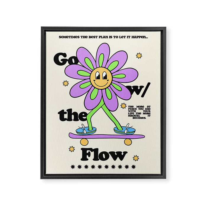Go with the Flow Framed Canvas Print Gallery Image 1