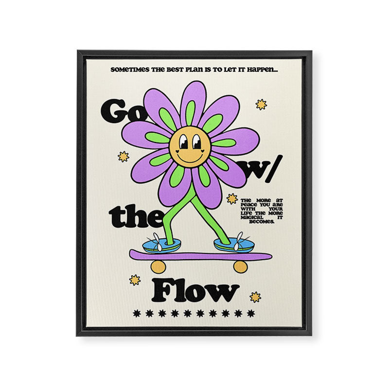 Go with the Flow Framed Canvas Print Gallery Image 3