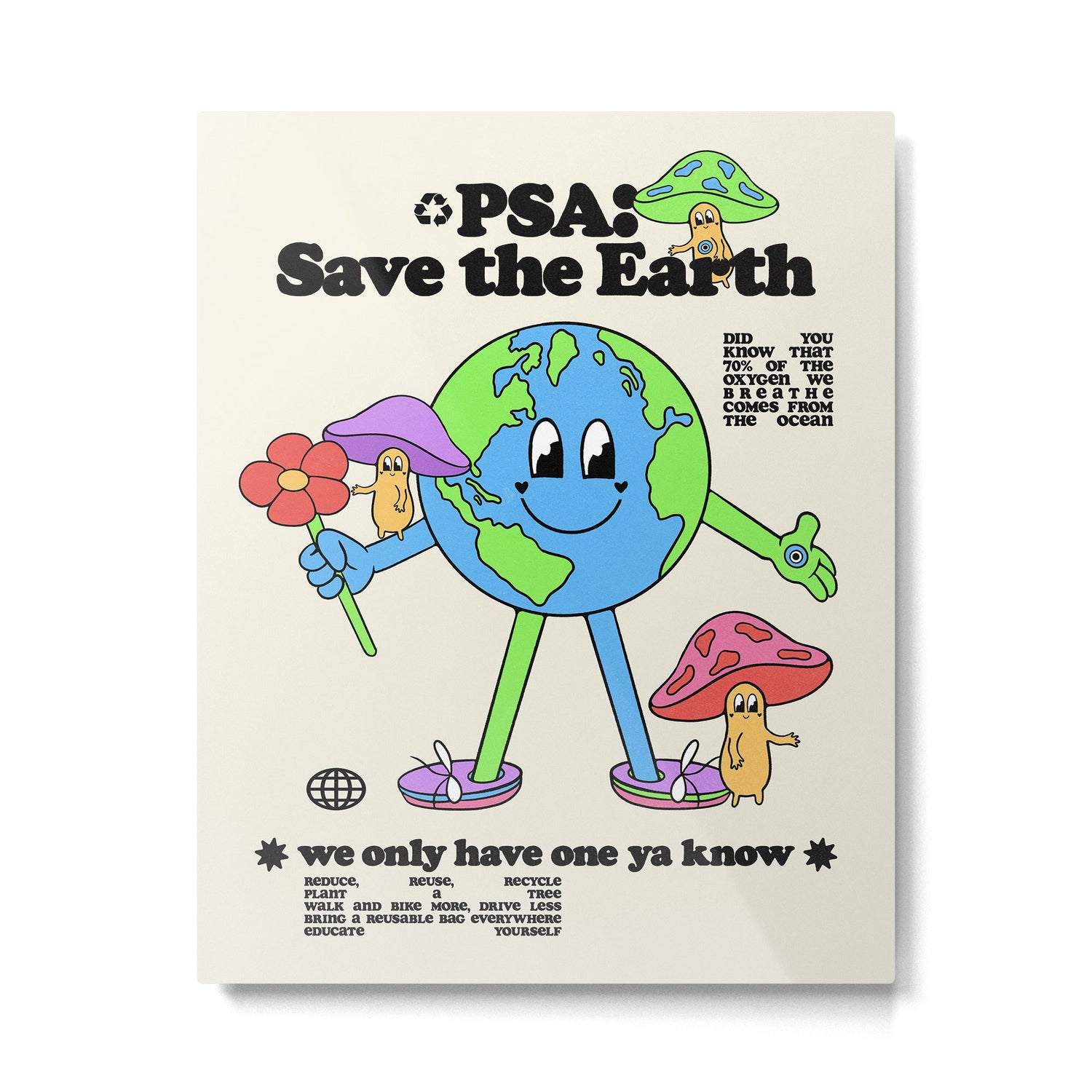 Save the Earth Metal Print Gallery Image 4