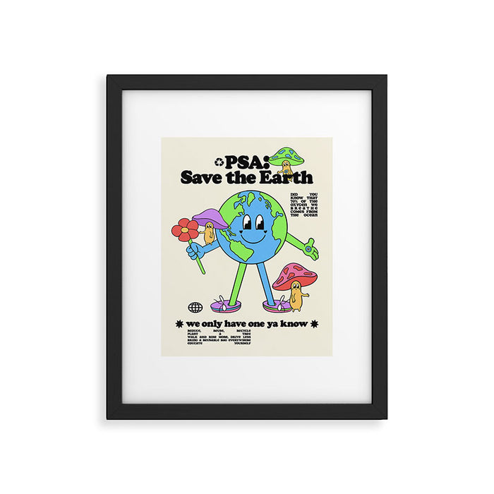 Save the Earth Framed Art Print Gallery Image 1