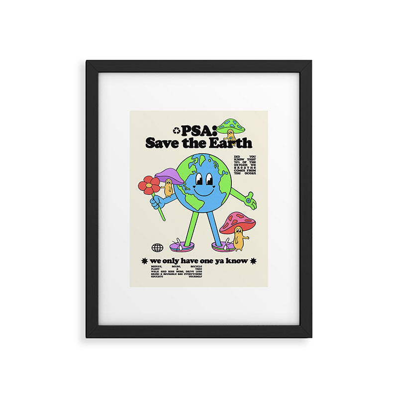 Save the Earth Framed Art Print Gallery Image 4