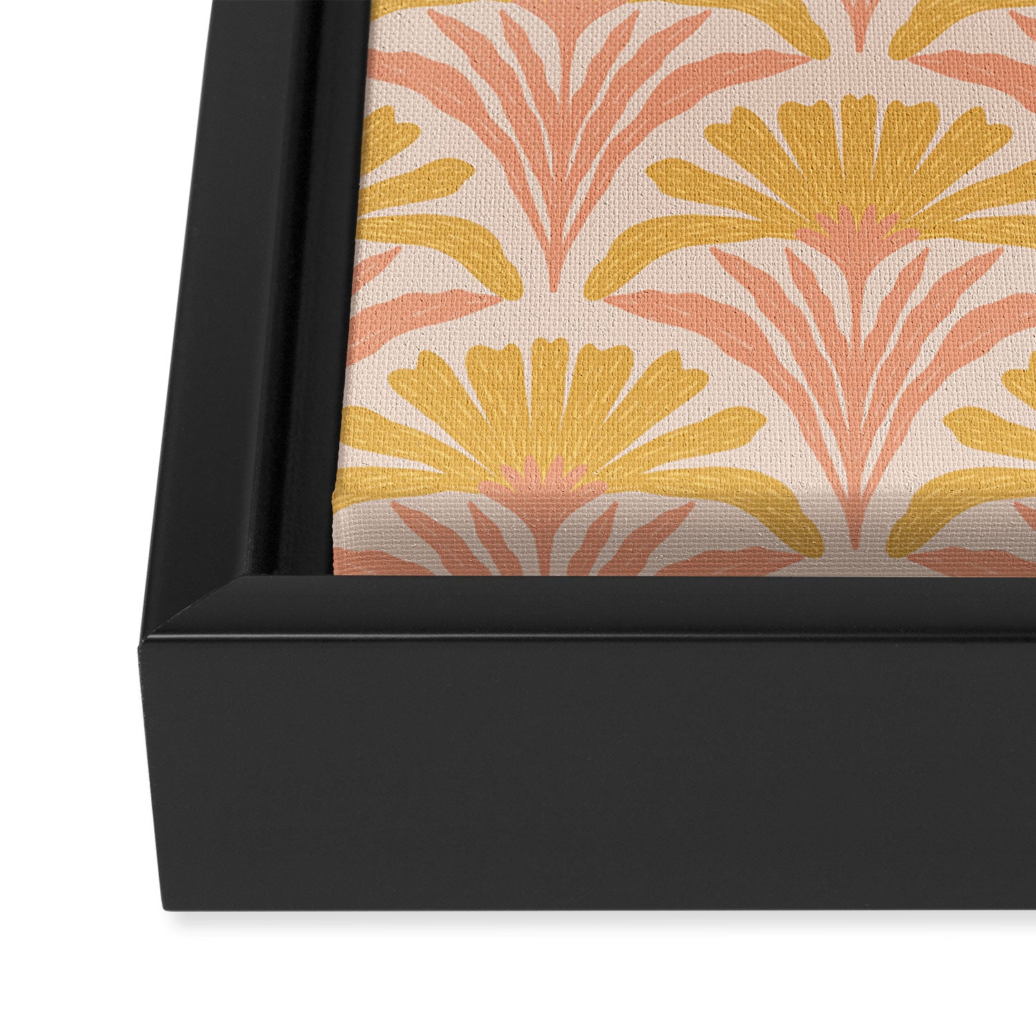 Abstract Dahlias Framed Canvas Print Gallery Image 3