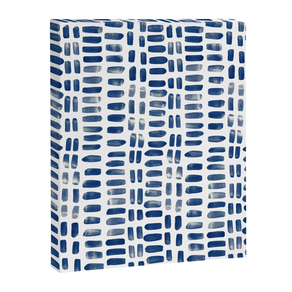 Abstract rectangles - indigo Canvas Print Gallery Image 8