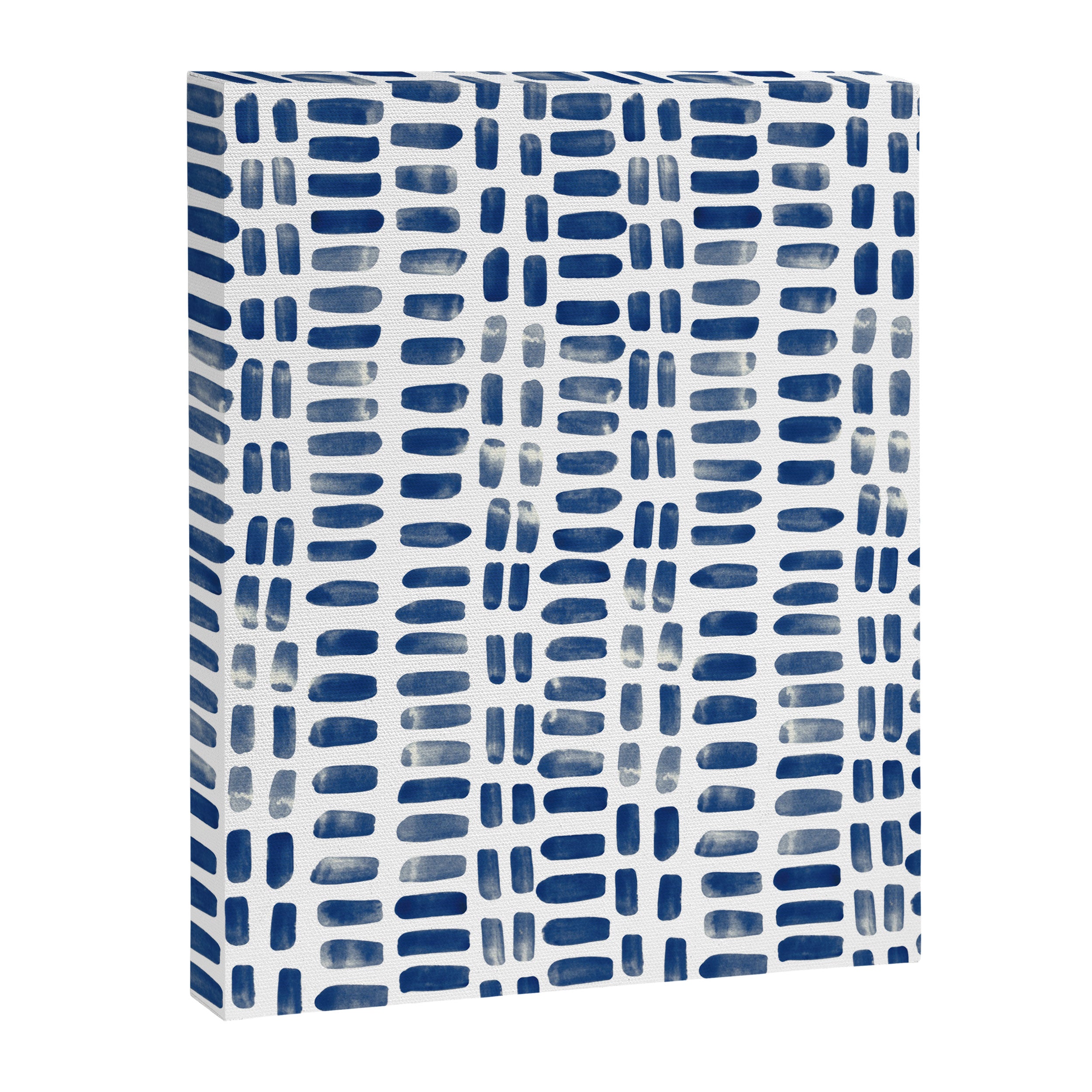 Abstract rectangles - indigo Canvas Print Gallery Image 8