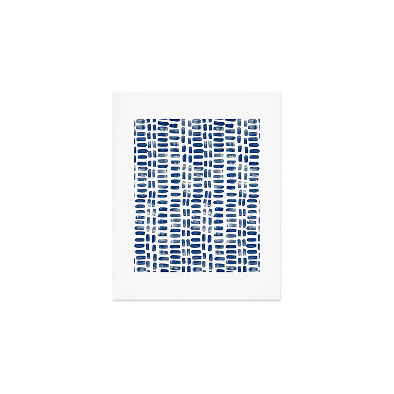 Abstract rectangles - indigo Art Print Gallery Image 1