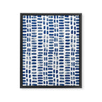 Abstract rectangles - indigo Framed Canvas Print Gallery Image 8