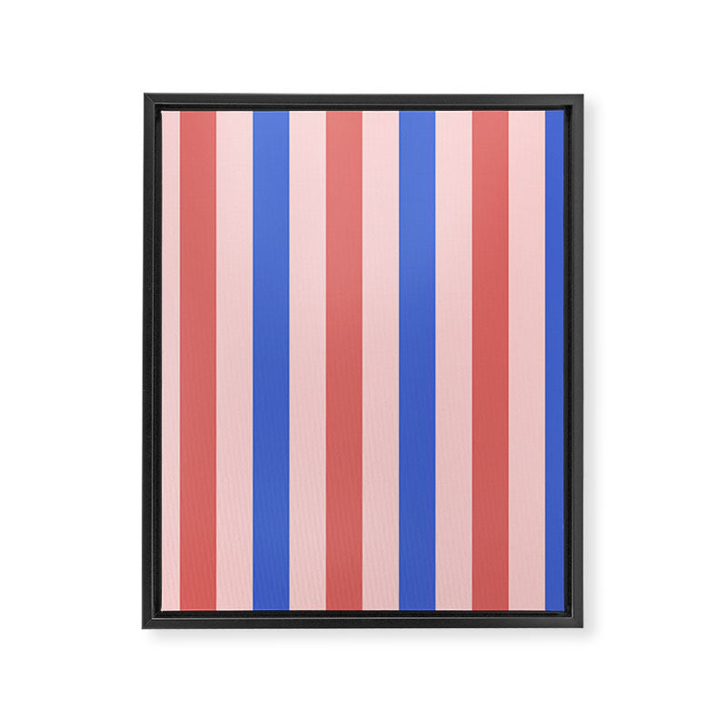 Blush and blue lines Framed Canvas Print Gallery Image 8