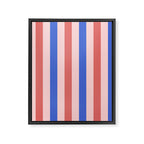 Blush and blue lines Framed Canvas Print Gallery Image 8