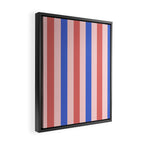Blush and blue lines Framed Canvas Print Gallery Image 2