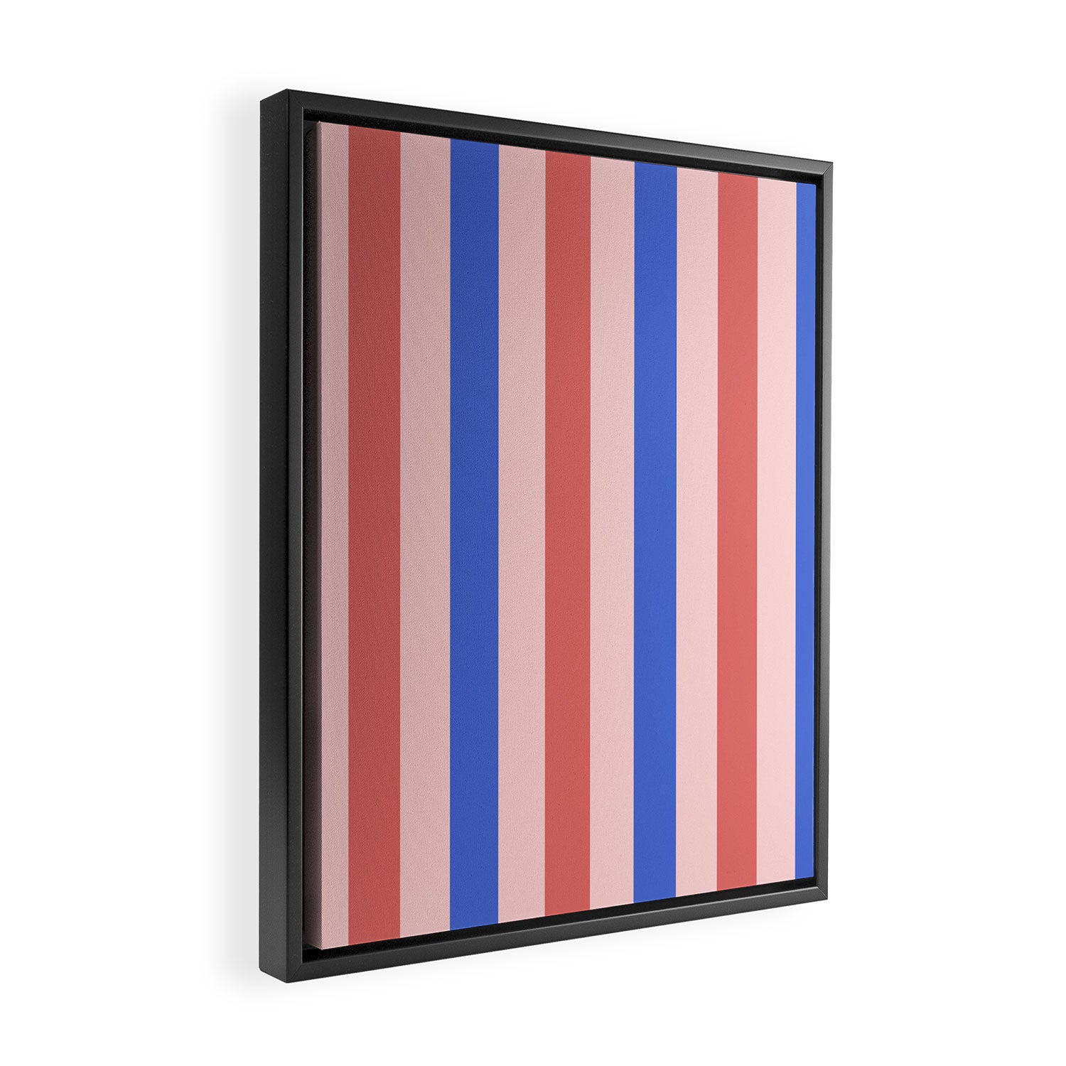 Blush and blue lines Framed Canvas Print Gallery Image 2