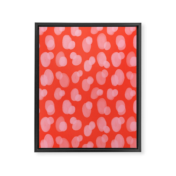 Cute abstract dots Framed Canvas Print Gallery Image 1