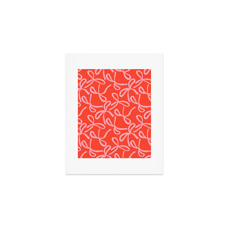 Cute textured coquette bows Art Print Gallery Image 1