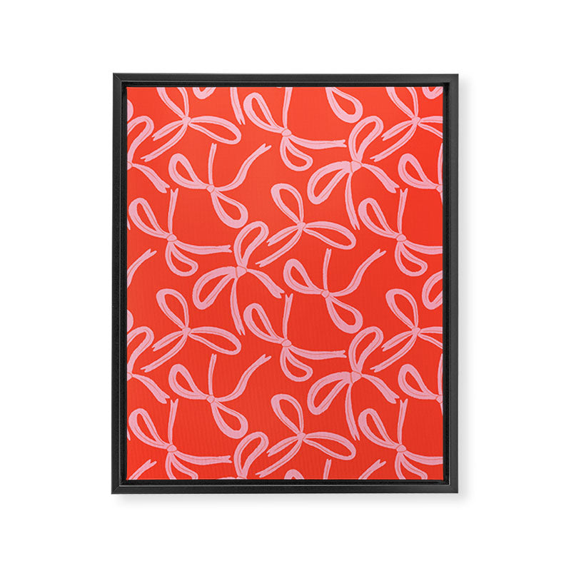Cute textured coquette bows Framed Canvas Print Gallery Image 8