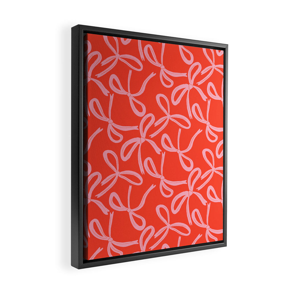Cute textured coquette bows Framed Canvas Print Gallery Image 2